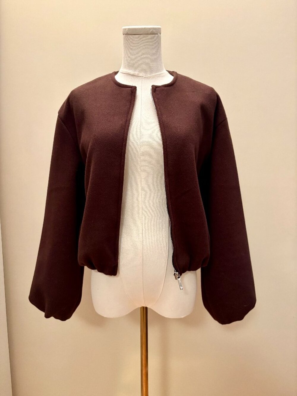 Zara Brown Bomber Jacket - Picture 11 of 11